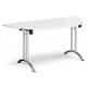 Deco Semi-Circular Curved Folding Leg Meeting Table